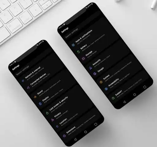 Play [UX9] Black Theme for LG Android 10 as an online game [UX9] Black Theme for LG Android 10 with UptoPlay